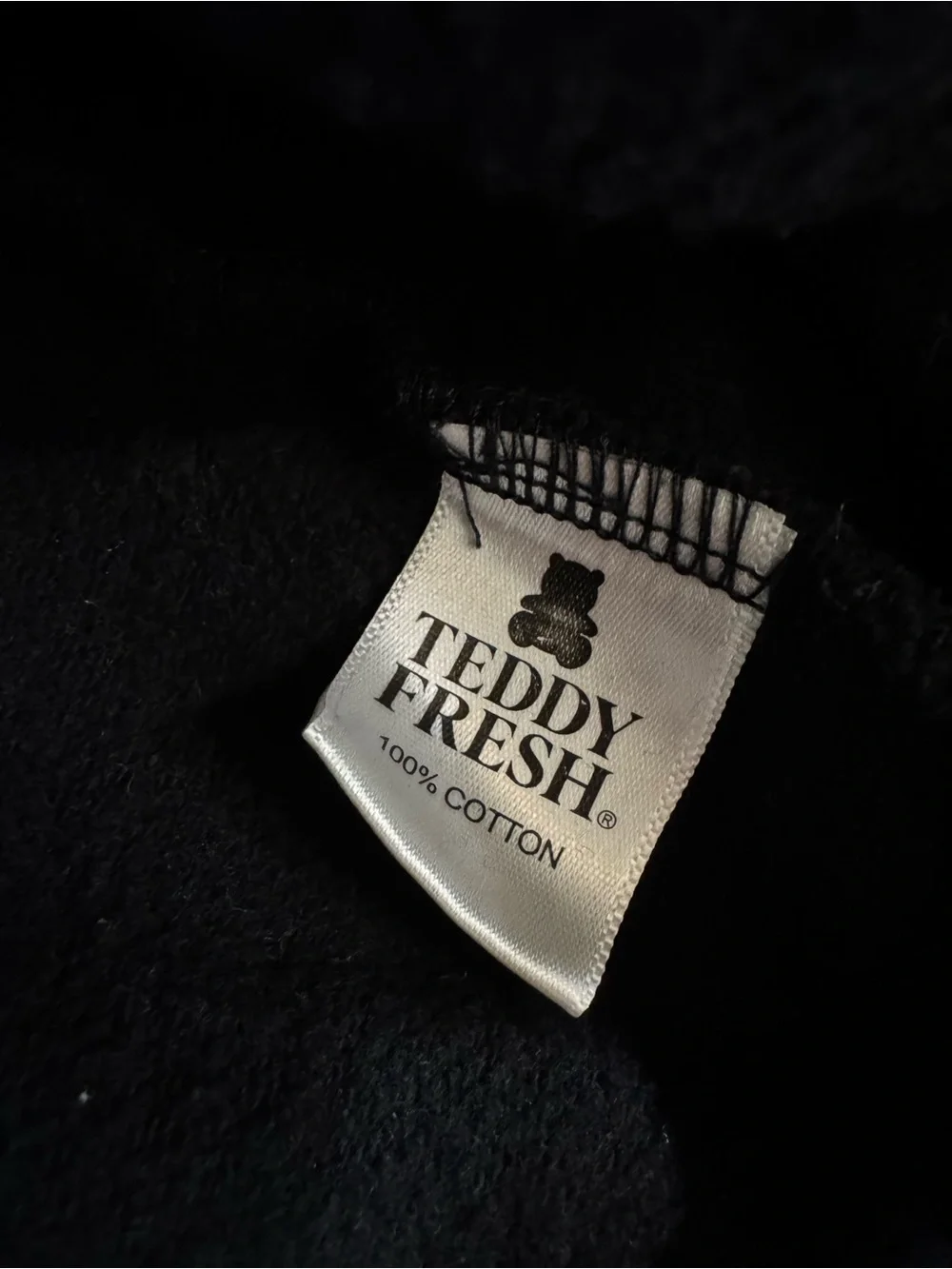 Teddy Fresh x Rick and Morty Hoodie Black Embroidered Pullover Men’s M Cotton